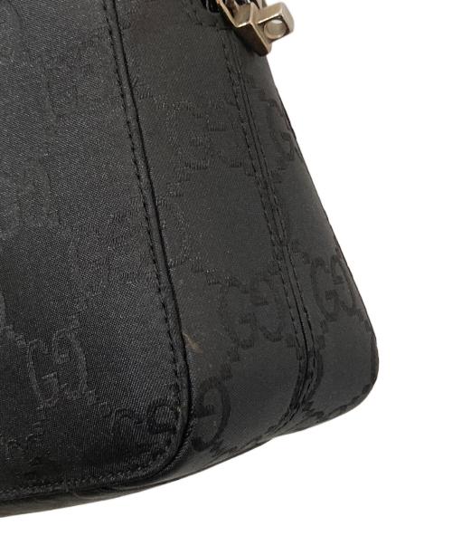 GUCCI（グッチ）GUCCI (グッチ) GG柄 ナイロン×レザー 2WAYバッグ　007-2005 ブラックの古着・服飾アイテム