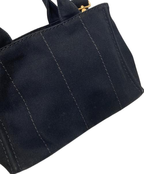 PRADA（プラダ）PRADA (プラダ) カナパ2WAYキャンバスバッグ　ショルダー/トートバッグ ブラックの古着・服飾アイテム