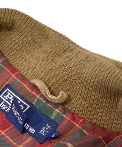 POLO RALPH LAUREN（ポロ・ラルフローレン）POLO RALPH LAUREN (ポロ・ラルフローレン) スウェードハリントンジャケット ブラウン サイズ:Lの古着・服飾アイテム