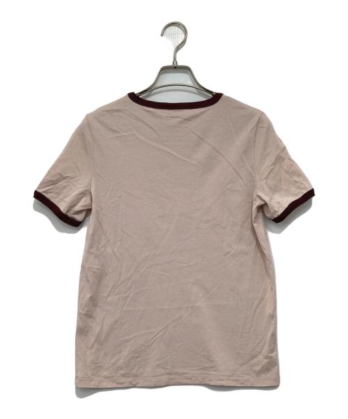 CELINE（セリーヌ）CELINE (セリーヌ) ロゴプリントリンガーTシャツ ピンク サイズ:Sの古着・服飾アイテム