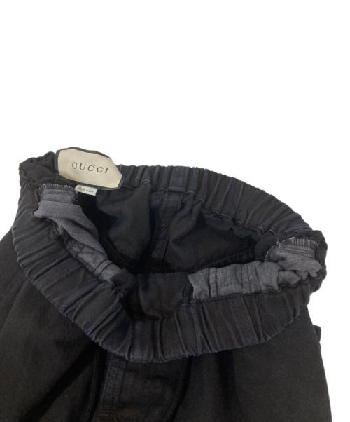 GUCCI（グッチ）GUCCI (グッチ) ウォッシュドコットンイージーデニムパンツ　572616 ブラック サイズ:30の古着・服飾アイテム
