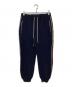 GUCCI（グッチ）の古着「ウール ジャージー ジョギング サイドライン ロング トラックパンツ　673329」｜ネイビー