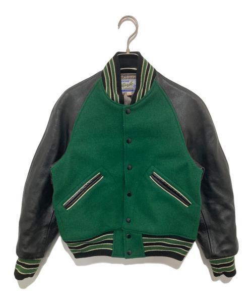 whitesville（ホワイツビル）WHITESVILLE (ホワイツビル) レザー×メルトンウール スタジャン　WV10733 グリーン サイズ:34の古着・服飾アイテム