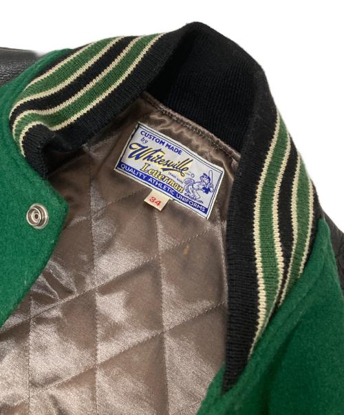 whitesville（ホワイツビル）WHITESVILLE (ホワイツビル) レザー×メルトンウール スタジャン　WV10733 グリーン サイズ:34の古着・服飾アイテム