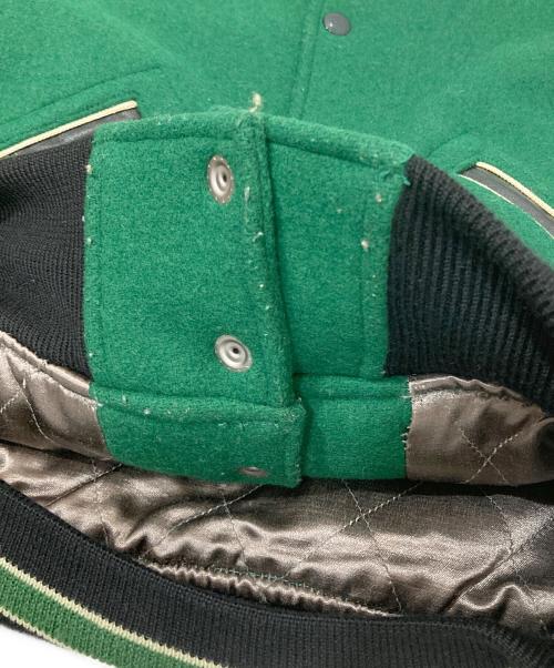whitesville（ホワイツビル）WHITESVILLE (ホワイツビル) レザー×メルトンウール スタジャン　WV10733 グリーン サイズ:34の古着・服飾アイテム