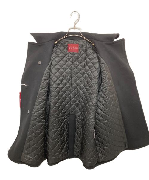 GUCCI（グッチ）GUCCI (グッチ) ダブルプレストウールコート 24AW 806858 ブラック サイズ:44の古着・服飾アイテム