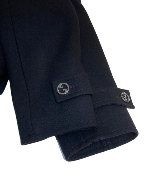 GUCCI（グッチ）GUCCI (グッチ) ダブルプレストウールコート 24AW 806858 ブラック サイズ:44の古着・服飾アイテム