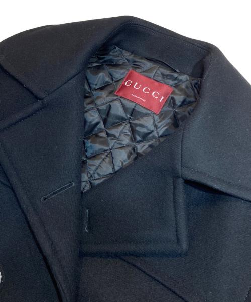 GUCCI（グッチ）GUCCI (グッチ) ダブルプレストウールコート 24AW 806858 ブラック サイズ:44の古着・服飾アイテム