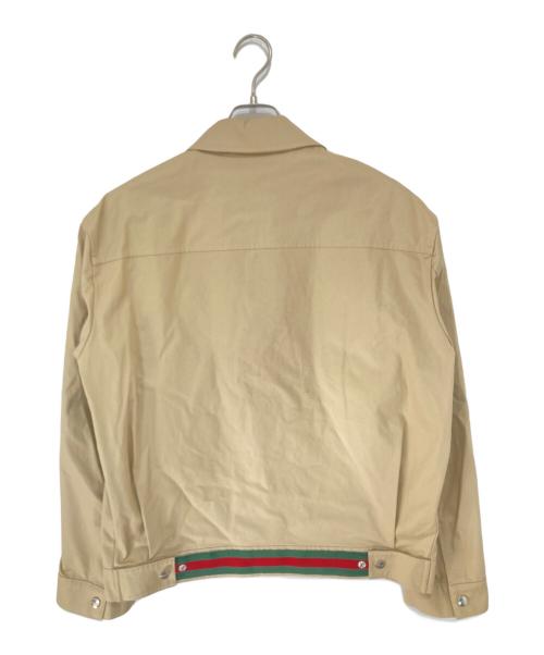 GUCCI（グッチ）GUCCI (グッチ) ロゴハリントンジャケット　GGキャンバス　シェリーライン ベージュ サイズ:46の古着・服飾アイテム