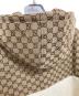 中古・古着 GUCCI (グッチ) GGインターシャ ウールフリースジップジャケット  ボアジャケット　798503  ベージュ サイズ:L：150000円
