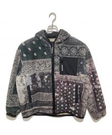 NEIGHBORHOOD（ネイバーフッド）の古着「23AW BANDANA PATTERN FLEECE JACKET（バンダナパターンフリースジャケット） 232SZNH-JKM06」｜グレー