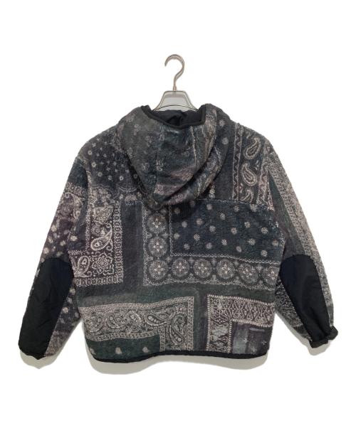 NEIGHBORHOOD（ネイバーフッド）NEIGHBORHOOD (ネイバーフッド) 23AW BANDANA PATTERN FLEECE JACKET（バンダナパターンフリースジャケット） 232SZNH-JKM06 グレー サイズ:Lの古着・服飾アイテム