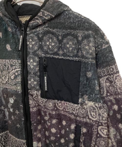 NEIGHBORHOOD（ネイバーフッド）NEIGHBORHOOD (ネイバーフッド) 23AW BANDANA PATTERN FLEECE JACKET（バンダナパターンフリースジャケット） 232SZNH-JKM06 グレー サイズ:Lの古着・服飾アイテム
