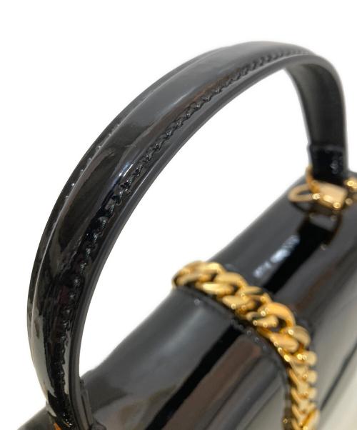 GUCCI（グッチ）GUCCI (グッチ) シルヴィ1969 トップハンドルパテントレザーバッグ 520981 ブラックの古着・服飾アイテム
