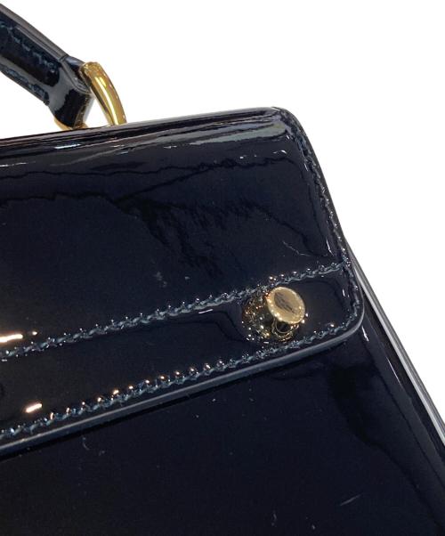 GUCCI（グッチ）GUCCI (グッチ) シルヴィ1969 トップハンドルパテントレザーバッグ 520981 ブラックの古着・服飾アイテム