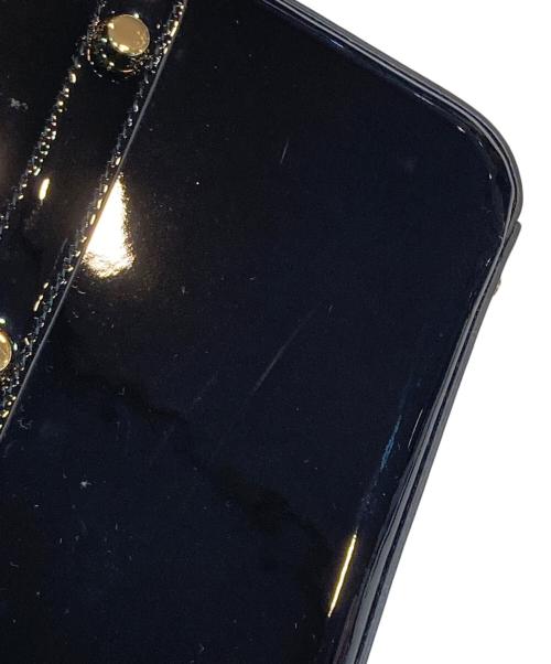 GUCCI（グッチ）GUCCI (グッチ) シルヴィ1969 トップハンドルパテントレザーバッグ 520981 ブラックの古着・服飾アイテム