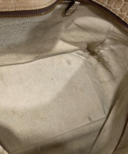 J&M DAVIDSON（ジェイ＆エム デヴィッドソン）J&M DAVIDSON (ジェイ＆エム デヴィッドソン) VIVI クロコ型押しミニボストン カーキの古着・服飾アイテム