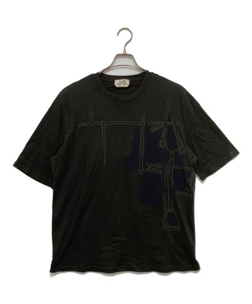 HERMES（エルメス）HERMES (エルメス) アルネ・アン・グアッシュ Tシャツ オリーブ サイズ:Lの古着・服飾アイテム