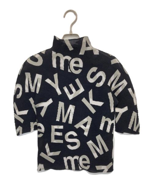 me ISSEY MIYAKE（ミーイッセイ ミヤケ）me ISSEY MIYAKE (ミーイッセイ ミヤケ) ハイネックプリーツカットソー　MI24FK301 ブラック サイズ:ーの古着・服飾アイテム