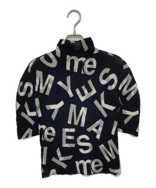 me ISSEY MIYAKE（ミーイッセイ ミヤケ）me ISSEY MIYAKE (ミーイッセイ ミヤケ) ハイネックプリーツカットソー　MI24FK301 ブラック サイズ:ーの古着・服飾アイテム