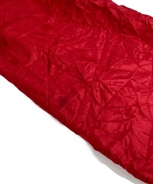 ISSEY MIYAKE（イッセイミヤケ）ISSEY MIYAKE (イッセイミヤケ) シワ加工 ボウタイブラウス　銀タグ　IM33-FJ805 レッド サイズ:Mの古着・服飾アイテム