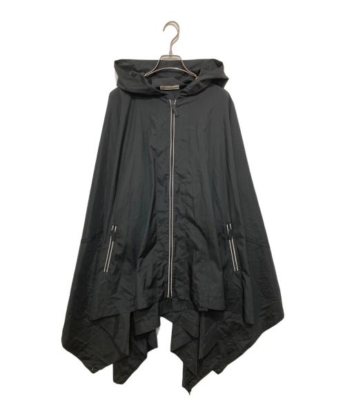 ISSEY MIYAKE MEN（イッセイミヤケメン）ISSEY MIYAKE MEN (イッセイミヤケメン) コーティングデザインフーデッドポンチョ　ME03FA590　銀タグ  ブラック サイズ:2の古着・服飾アイテム