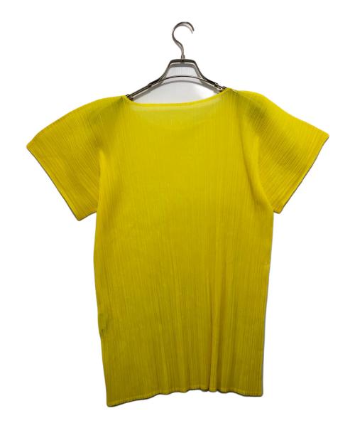 ISSEY MIYAKE（イッセイミヤケ）ISSEY MIYAKE (イッセイミヤケ) プリーツカットソー イエロー サイズ:Lの古着・服飾アイテム