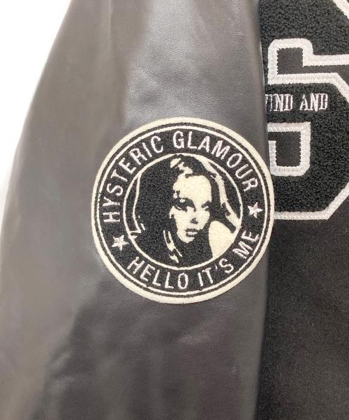 WIND AND SEA（ウィンダンシー）WIND AND SEA Hysteric Glamour (ヒステリックグラマー) Varsity Jacket(ヴァーシティジャケット) コラボスタジャン WDS-C-HYS-23-AP-Q1-01 ブラック サイズ:Xlの古着・服飾アイテム