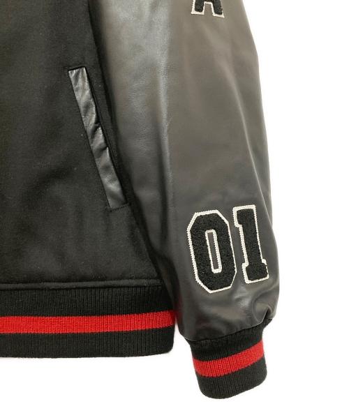 WIND AND SEA（ウィンダンシー）WIND AND SEA Hysteric Glamour (ヒステリックグラマー) Varsity Jacket(ヴァーシティジャケット) コラボスタジャン WDS-C-HYS-23-AP-Q1-01 ブラック サイズ:Xlの古着・服飾アイテム