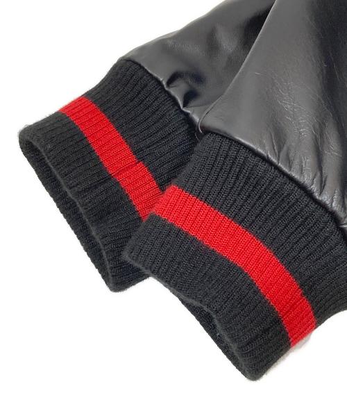 WIND AND SEA（ウィンダンシー）WIND AND SEA Hysteric Glamour (ヒステリックグラマー) Varsity Jacket(ヴァーシティジャケット) コラボスタジャン WDS-C-HYS-23-AP-Q1-01 ブラック サイズ:Xlの古着・服飾アイテム