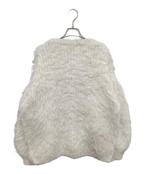 Andequal（アンドコール）andequal (アンドコール) unique button knit cardigan　ニットカーディガン A25AW009 ホワイト サイズ:SIZE Freeの古着・服飾アイテム