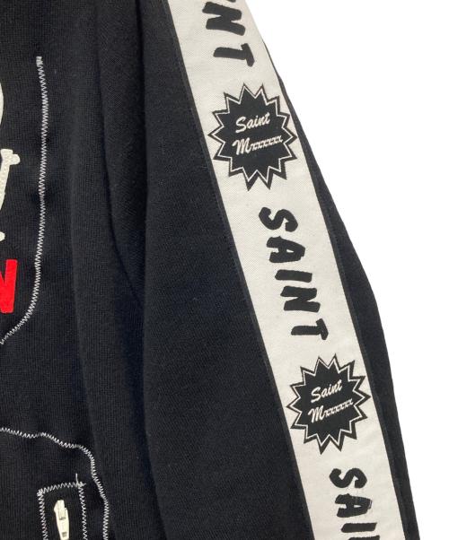 SAINT MICHAEL（セントマイケル）SAINT MICHAEL (セントマイケル) A LOVE MOVEMENT (アラブモーメント) KNIT ZIP HOODIE(ニットジップフーディ) 25AW SM-HR1-0000-C69 ブラック サイズ:Lの古着・服飾アイテム