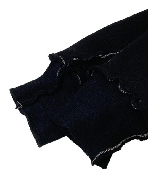 SAINT MICHAEL（セントマイケル）SAINT MICHAEL (セントマイケル) A LOVE MOVEMENT (アラブモーメント) KNIT ZIP HOODIE(ニットジップフーディ) 25AW SM-HR1-0000-C69 ブラック サイズ:Lの古着・服飾アイテム