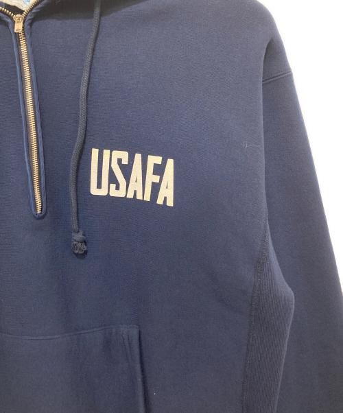 Champion（チャンピオン）Champion (チャンピオン) RW HALF ZIP HOODED SWEATSHIRT　ハーフジップパーカー　C3-A119 ネイビー サイズ:Mの古着・服飾アイテム