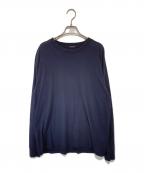COMOLIコモリ）の古着「空紡天竺 長袖Tシャツ　X01-05008」｜ネイビー