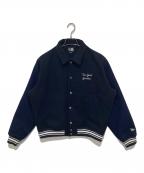 New Eraニューエラ）の古着「メルトンバーシティジャケット」｜ネイビー