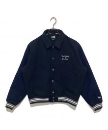 New Era（ニューエラ）の古着「メルトンバーシティジャケット」｜ネイビー