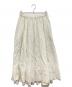 ATON（エイトン）の古着「NATURAL DYED LINEN LAWN GATHERD SKIRT（ナチュラルダイド リネンローン ギャザースカート）　SKAGGM0304」｜ホワイト