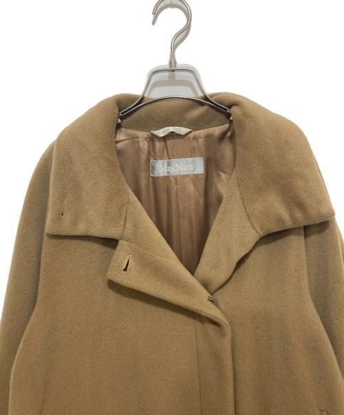 MaxMara（マックスマーラ）MaxMara (マックスマーラ) ベルテッドヴァージンウールコート ベージュ サイズ:SIZE42の古着・服飾アイテム