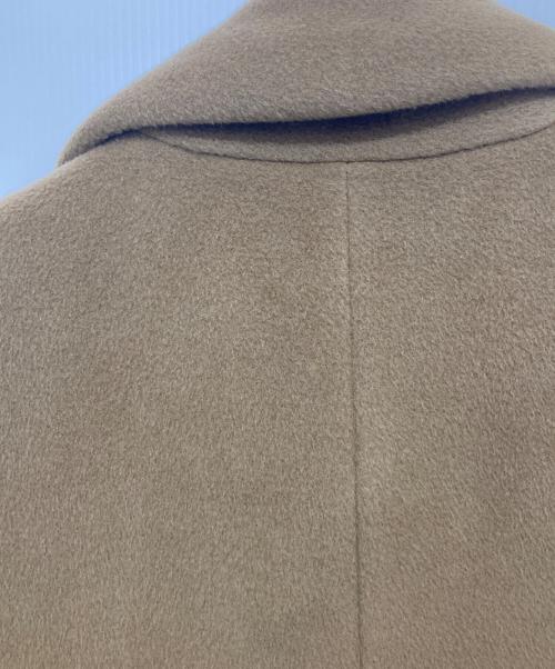 MaxMara（マックスマーラ）MaxMara (マックスマーラ) ベルテッドヴァージンウールコート ベージュ サイズ:SIZE42の古着・服飾アイテム