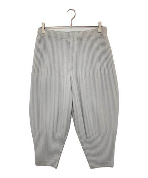 HOMME PLISSE ISSEY MIYAKE（オム プリッセ イッセイ ミヤケ）HOMME PLISSE ISSEY MIYAKE (オム プリッセ イッセイ ミヤケ) BASIC pleated tapered pants(テーパードパンツ) HP55JF153 グレー サイズ:3の古着・服飾アイテム