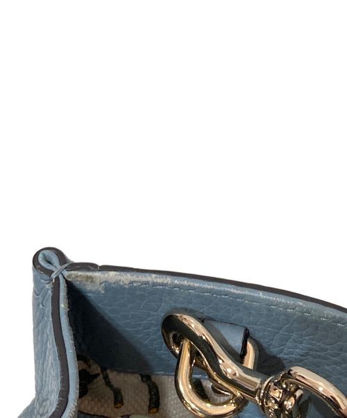 GUCCI（グッチ）GUCCI (グッチ) バンブーショッパーミディアムトートバッグ　ショルダーバッグ　323660 ブルーの古着・服飾アイテム