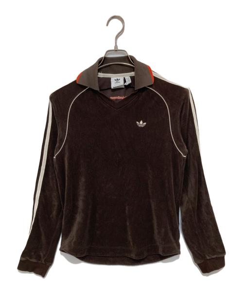 adidas（アディダス）adidas (アディダス) WALES BONNER (ウェールズボナー) TOWEL LONG SLEEVE SHIRT ゲーミングシャツ 	IB3251 ブラウン サイズ:XSの古着・服飾アイテム
