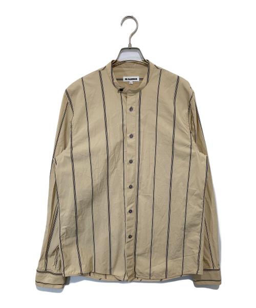 JIL SANDER（ジルサンダー）JIL SANDER (ジルサンダー) バンドカラーシャツ　ストライプシャツ　STRIPE SHIRTS　HSJMKM0032 イエロー サイズ:39の古着・服飾アイテム