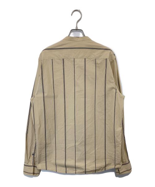 JIL SANDER（ジルサンダー）JIL SANDER (ジルサンダー) バンドカラーシャツ　ストライプシャツ　STRIPE SHIRTS　HSJMKM0032 イエロー サイズ:39の古着・服飾アイテム