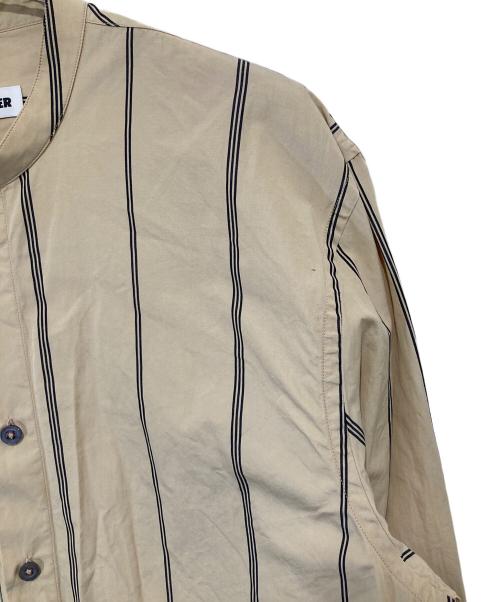 JIL SANDER（ジルサンダー）JIL SANDER (ジルサンダー) バンドカラーシャツ　ストライプシャツ　STRIPE SHIRTS　HSJMKM0032 イエロー サイズ:39の古着・服飾アイテム