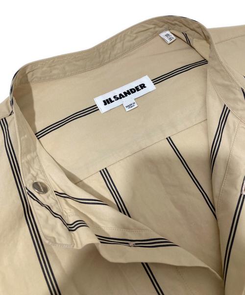 JIL SANDER（ジルサンダー）JIL SANDER (ジルサンダー) バンドカラーシャツ　ストライプシャツ　STRIPE SHIRTS　HSJMKM0032 イエロー サイズ:39の古着・服飾アイテム