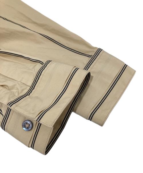 JIL SANDER（ジルサンダー）JIL SANDER (ジルサンダー) バンドカラーシャツ　ストライプシャツ　STRIPE SHIRTS　HSJMKM0032 イエロー サイズ:39の古着・服飾アイテム