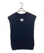 Maison Margielaメゾンマルジェラ）の古着「22SS サイドオープン Vネック ニットベスト　S50TH0055」｜ネイビー