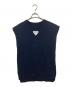 Maison Margiela（メゾンマルジェラ）の古着「22SS サイドオープン Vネック ニットベスト　S50TH0055」｜ネイビー